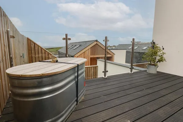 5 Longshore hot tub on the deck by the house