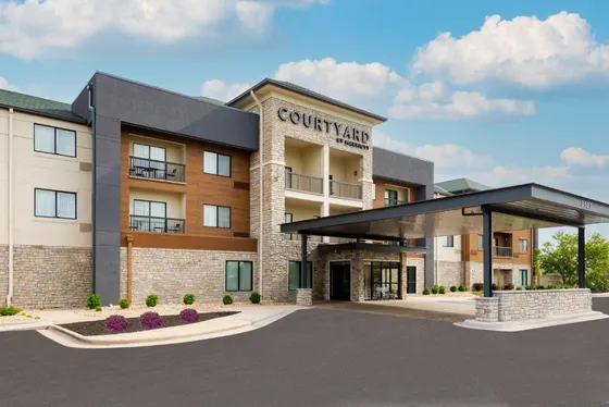Rendering of the front of a building