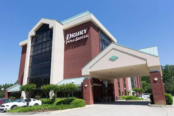 Building with a sign on the front of it