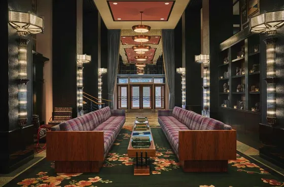 Living room with couches and a table in the middle