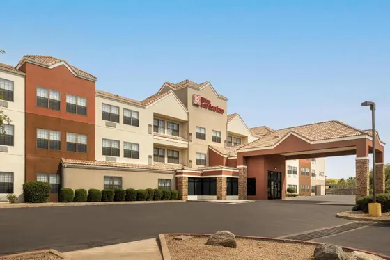 Rendering of the front of a hotel