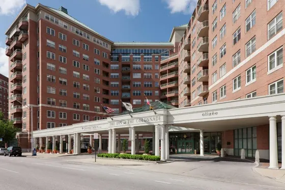 Large brick building with a large building
