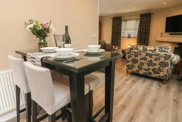 Kilmory Lodge open-plan lounge and dining area