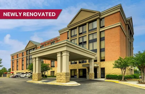 Rendering of a newly renovated hotel building