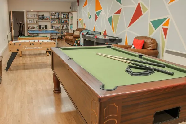 The Turnip House games room with pool table