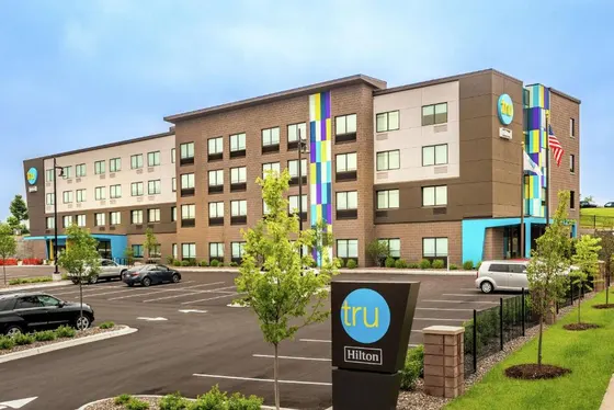 Building with a ctu sign in a parking lot